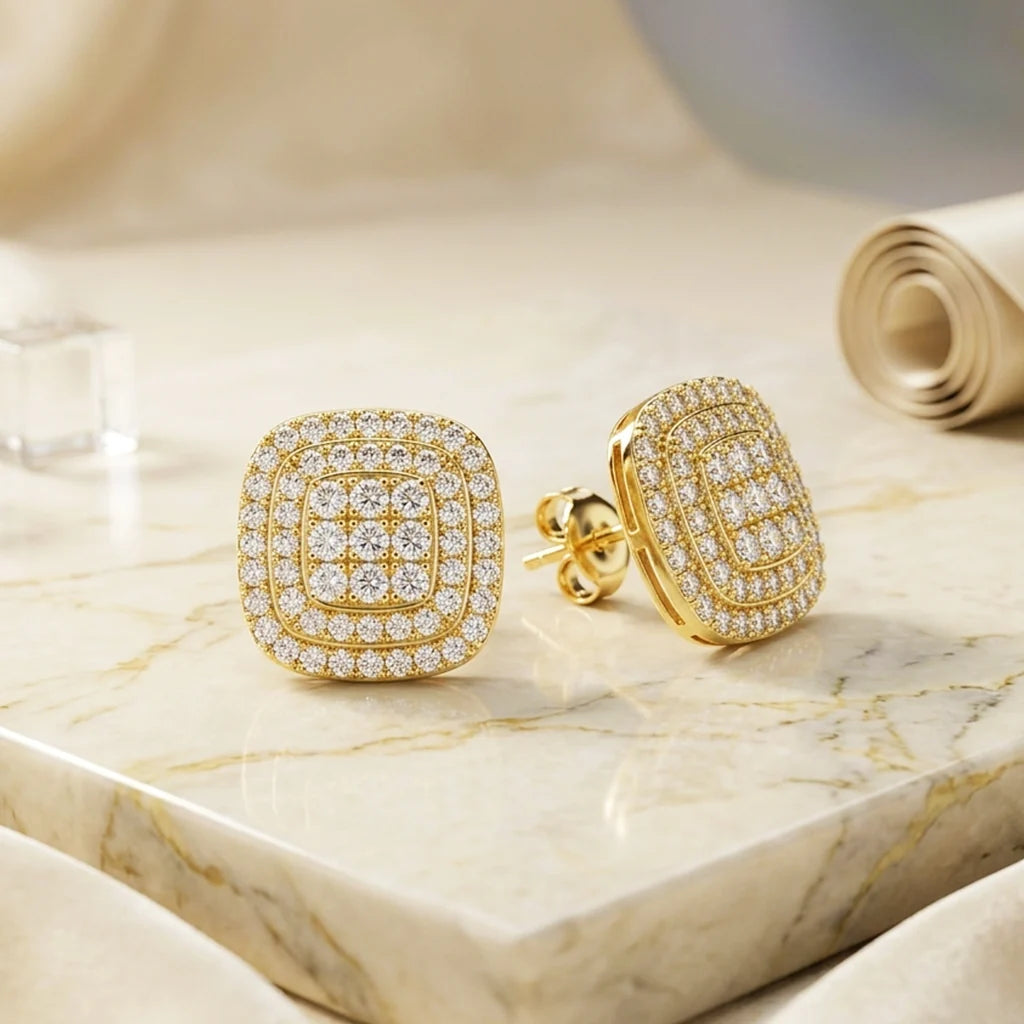 Square Stud Earrings