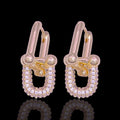 Gold Filled Oro Laminado Moroccan Horseshoe Dangle Earrings