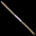 Gold Filled Oro Laminado Venetian Rolx Zirconia ID Bracelet