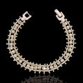 Oro Laminado Gold Filled Daimond Cut Bead Interlink Bracelet