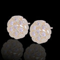 Oro Laminado Gold Filled Milano Royal Nugget Stud Earrings