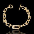 Oro Laminado Gold Filled Milano Venetta U-Link Bracelet