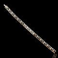 Oro Laminado Gold Filled Royal Roman Pattern CZ Bracelet