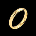 Oro Laminado Stainless Steel 3mm Classic Gold Band Ring